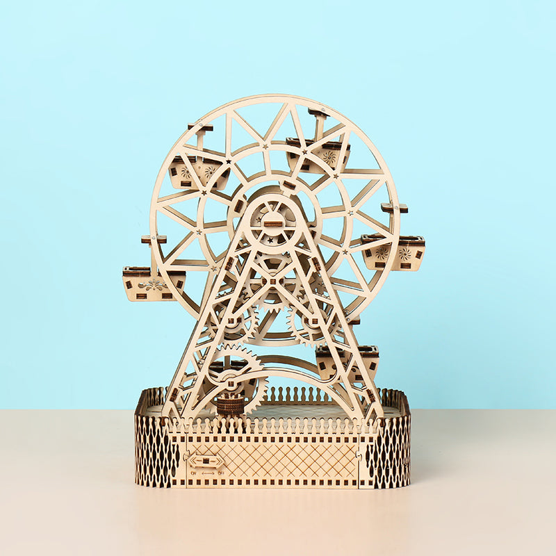 DIY Musical Ferris Wheel 3D Wooden Mechanical Puzzle Construction Kit | Nikpuzzles