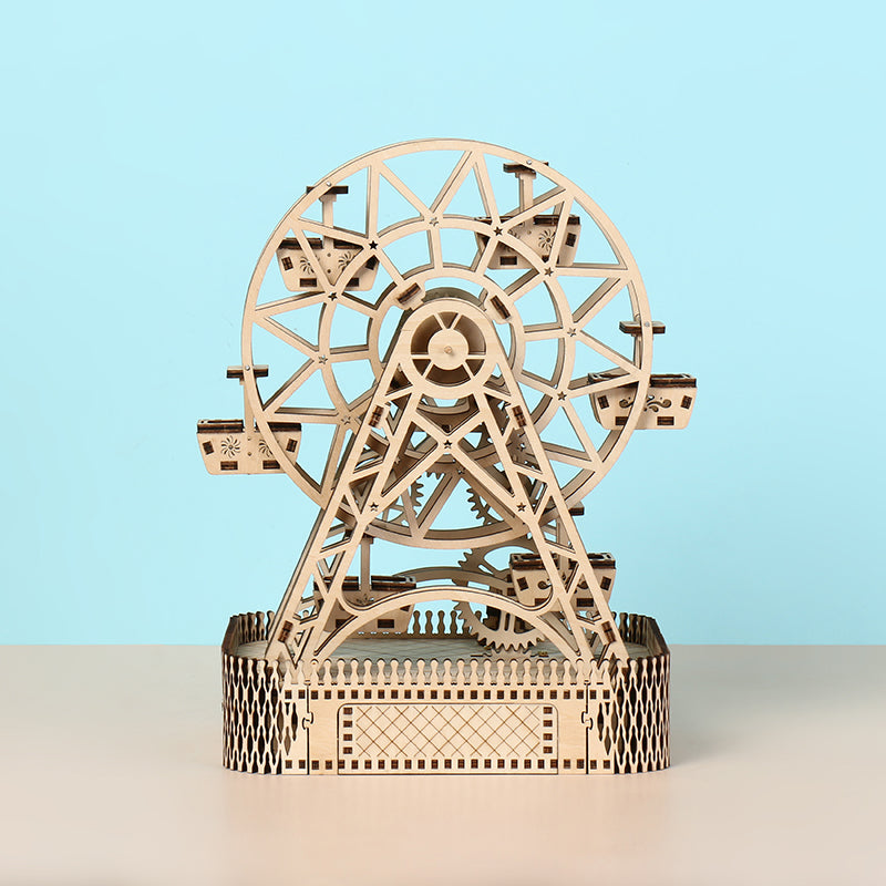 DIY Musical Ferris Wheel 3D Wooden Mechanical Puzzle Construction Kit | Nikpuzzles