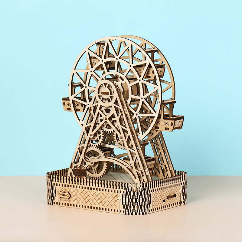 DIY Musical Ferris Wheel 3D Wooden Mechanical Puzzle Construction Kit | Nikpuzzles