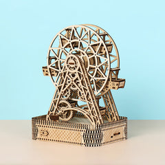 DIY Musical Ferris Wheel 3D Wooden Mechanical Puzzle Construction Kit | Nikpuzzles