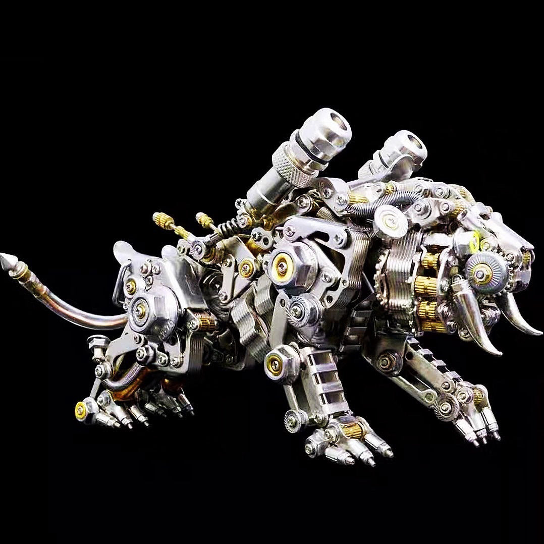 DIY Assembly Model Mechanical Rich Tiger 3D Metal Puzzle Model Kit | Nikpuzzles