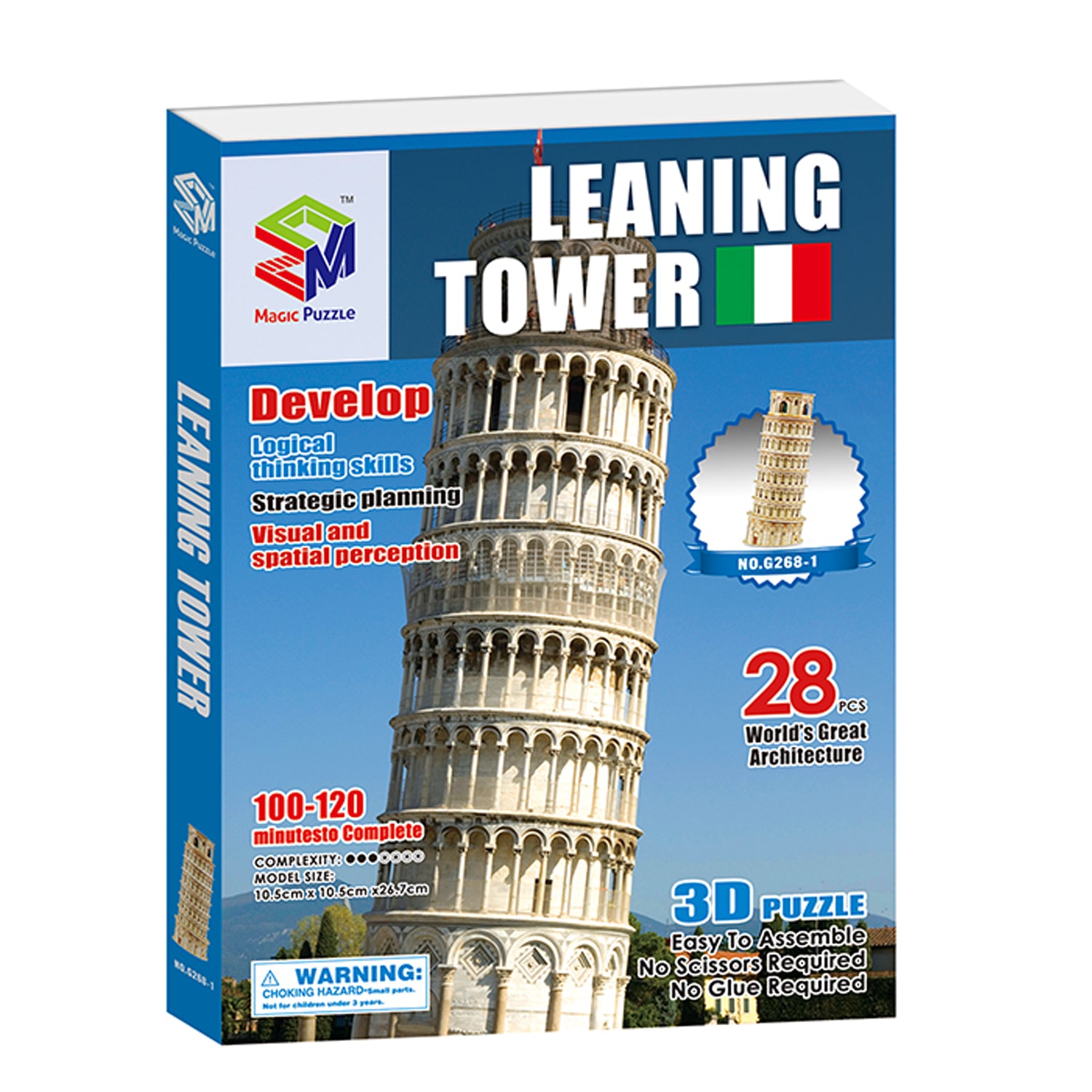 DIY Leaning Tower Puzzle 3D Paper Puzzle Architecture Model Kit | Nikpuzzles