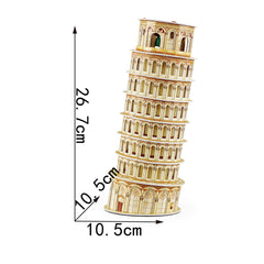 DIY Leaning Tower Puzzle 3D Paper Puzzle Architecture Model Kit | Nikpuzzles