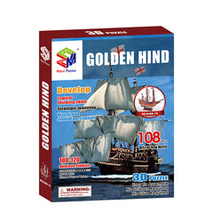 DIY Golden Hind Puzzle 3D Paper Puzzle Architecture Model Kit | Nikpuzzles