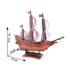 DIY Golden Hind Puzzle 3D Paper Puzzle Architecture Model Kit | Nikpuzzles