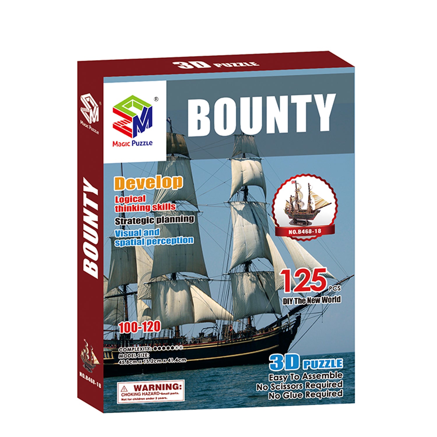 DIY Bounty Ship Puzzle 3D Paper Puzzle Architecture Model Kit | Nikpuzzles