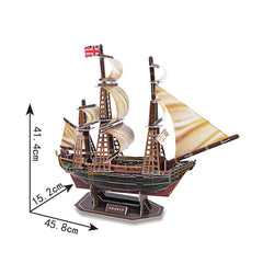 DIY Bounty Ship Puzzle 3D Paper Puzzle Architecture Model Kit | Nikpuzzles