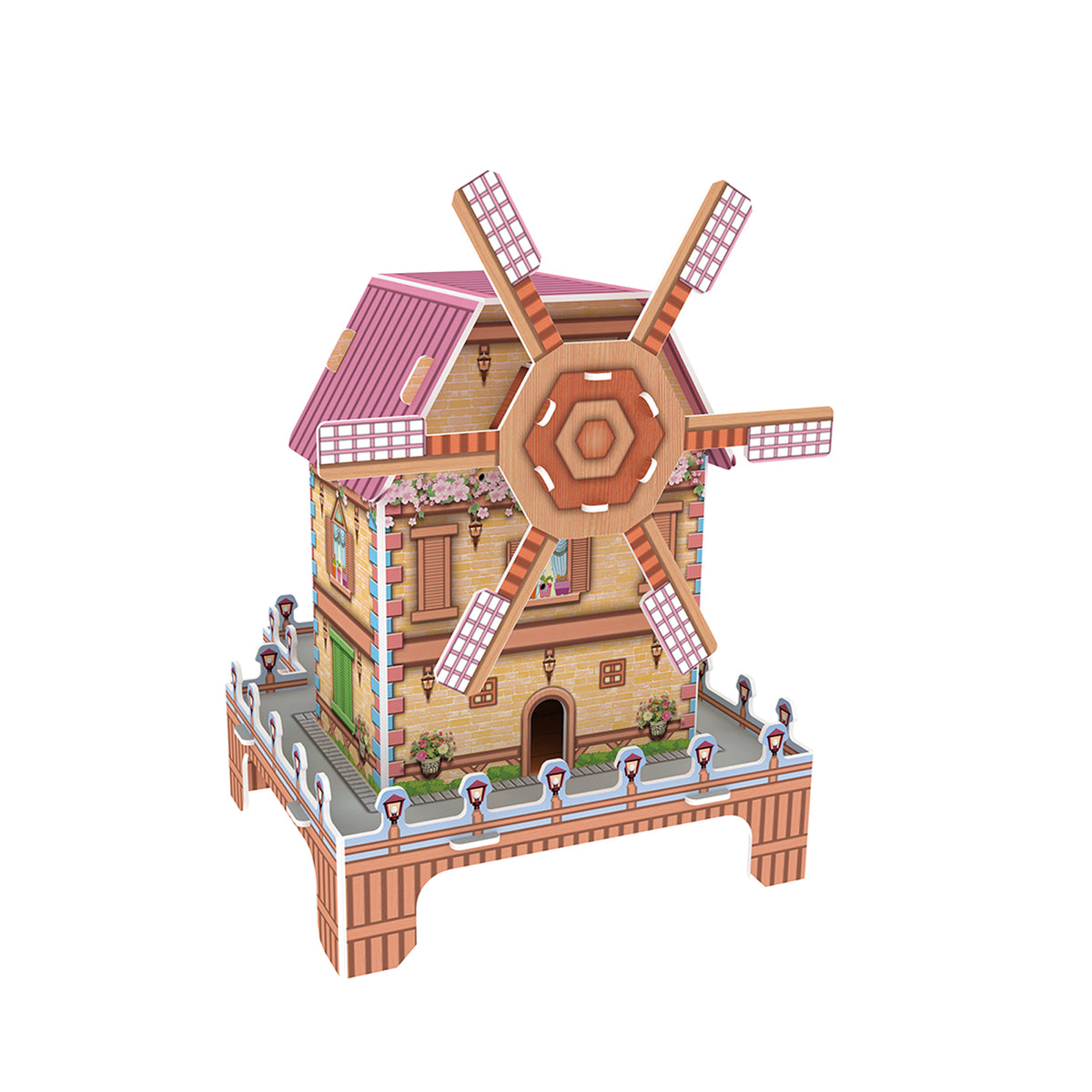 DIY Windmill House Puzzle 3D Paper Puzzle Architecture Model Kit | Nikpuzzles