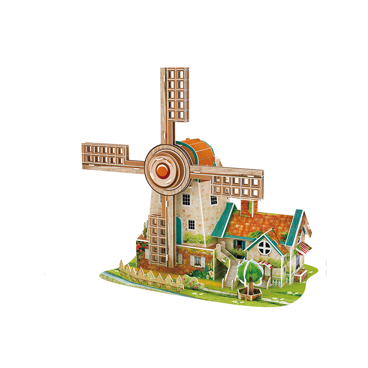 DIY Holland Windmill Puzzle 3D Paper Puzzle Architecture Model Kit | Nikpuzzles