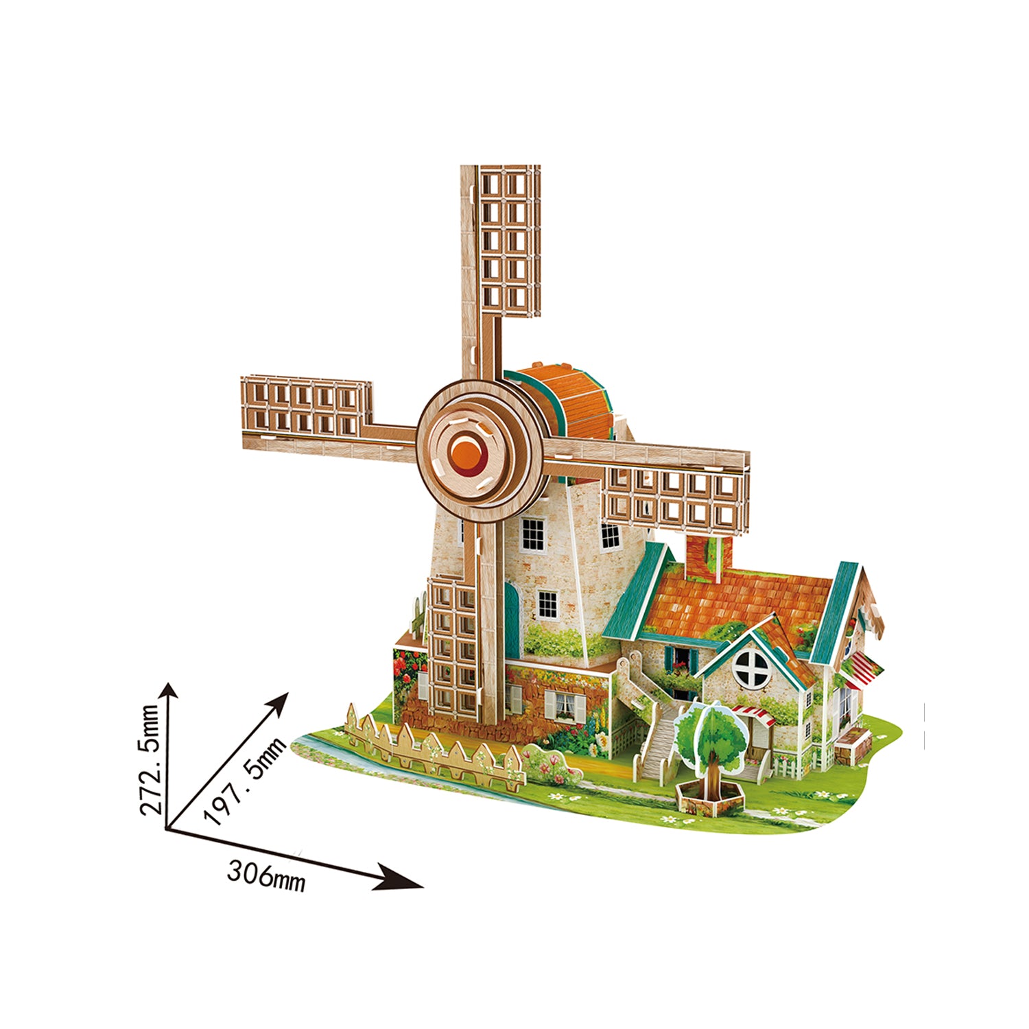 DIY Holland Windmill Puzzle 3D Paper Puzzle Architecture Model Kit | Nikpuzzles