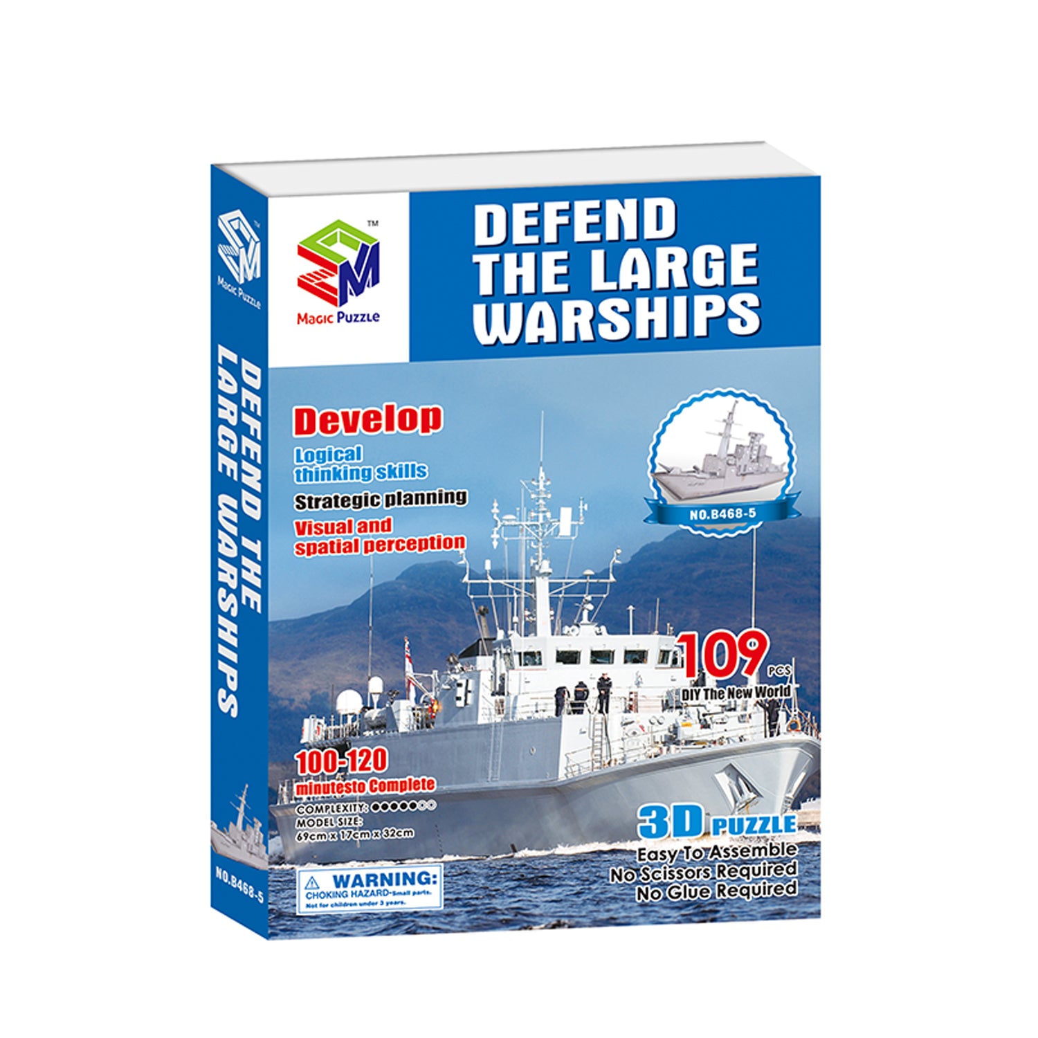 DIY Defend the Large Warships Puzzle 3D Paper Puzzle Architecture Model Kit | Nikpuzzles