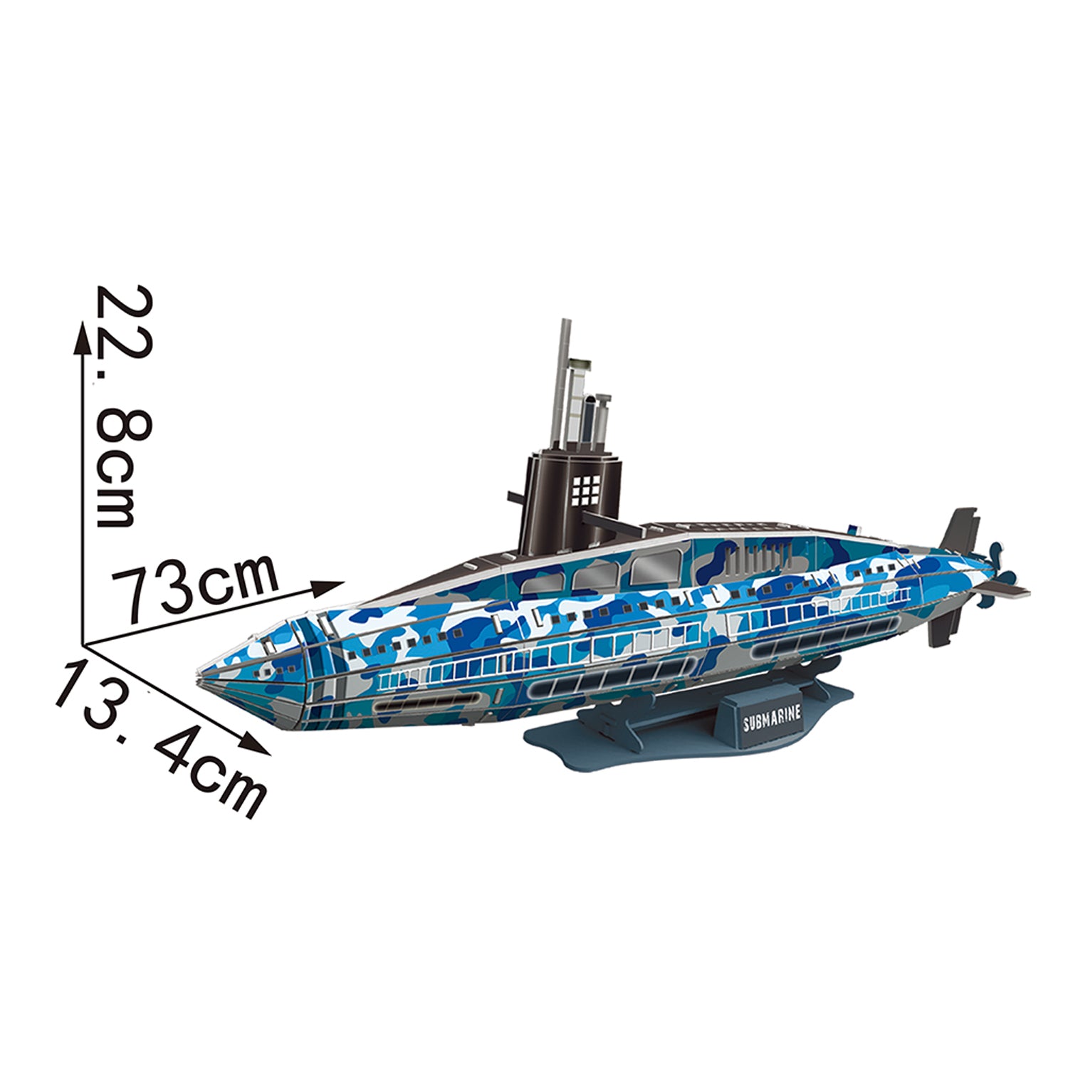 DIY Military Submarine Puzzle 3D Paper Puzzle Architecture Model Kit | Nikpuzzles