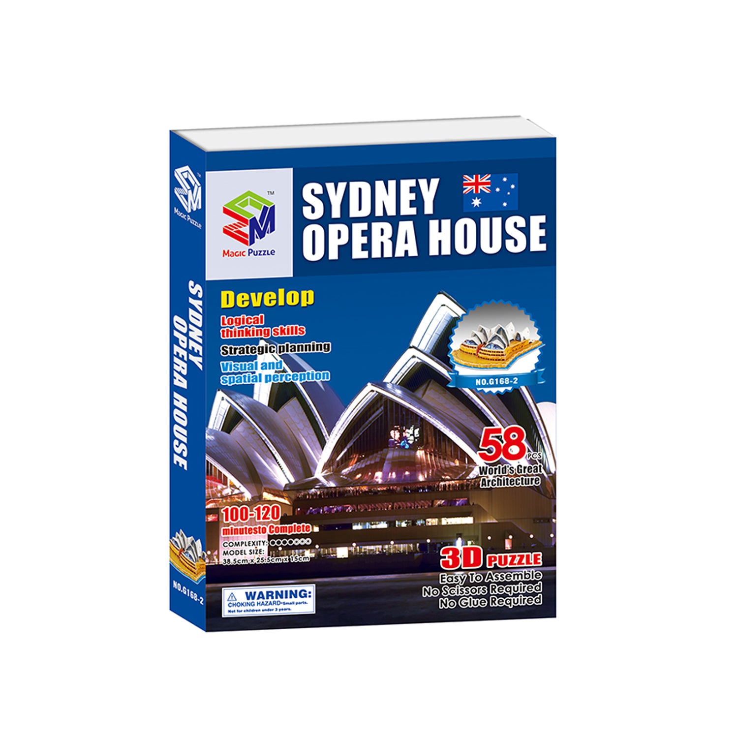 DIY Sydney Opera House Puzzle 3D Paper Puzzle Architecture Model Kit | Nikpuzzles