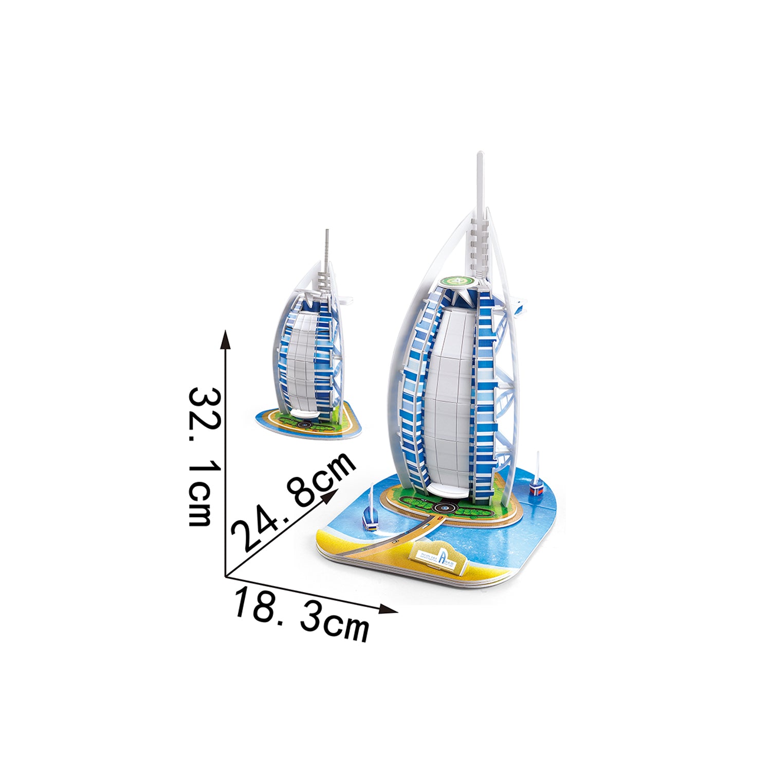 DIY Burj Al Arab Puzzle 3D Paper Puzzle Architecture Model Kit | Nikpuzzles