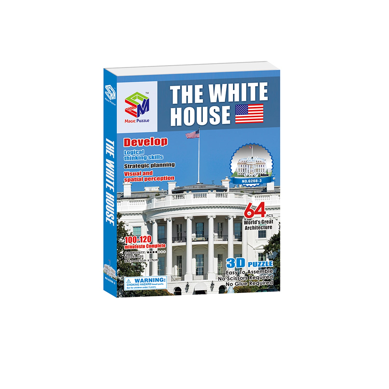 DIY The White House Puzzle 3D Paper Puzzle Architecture Model Kit | Nikpuzzles