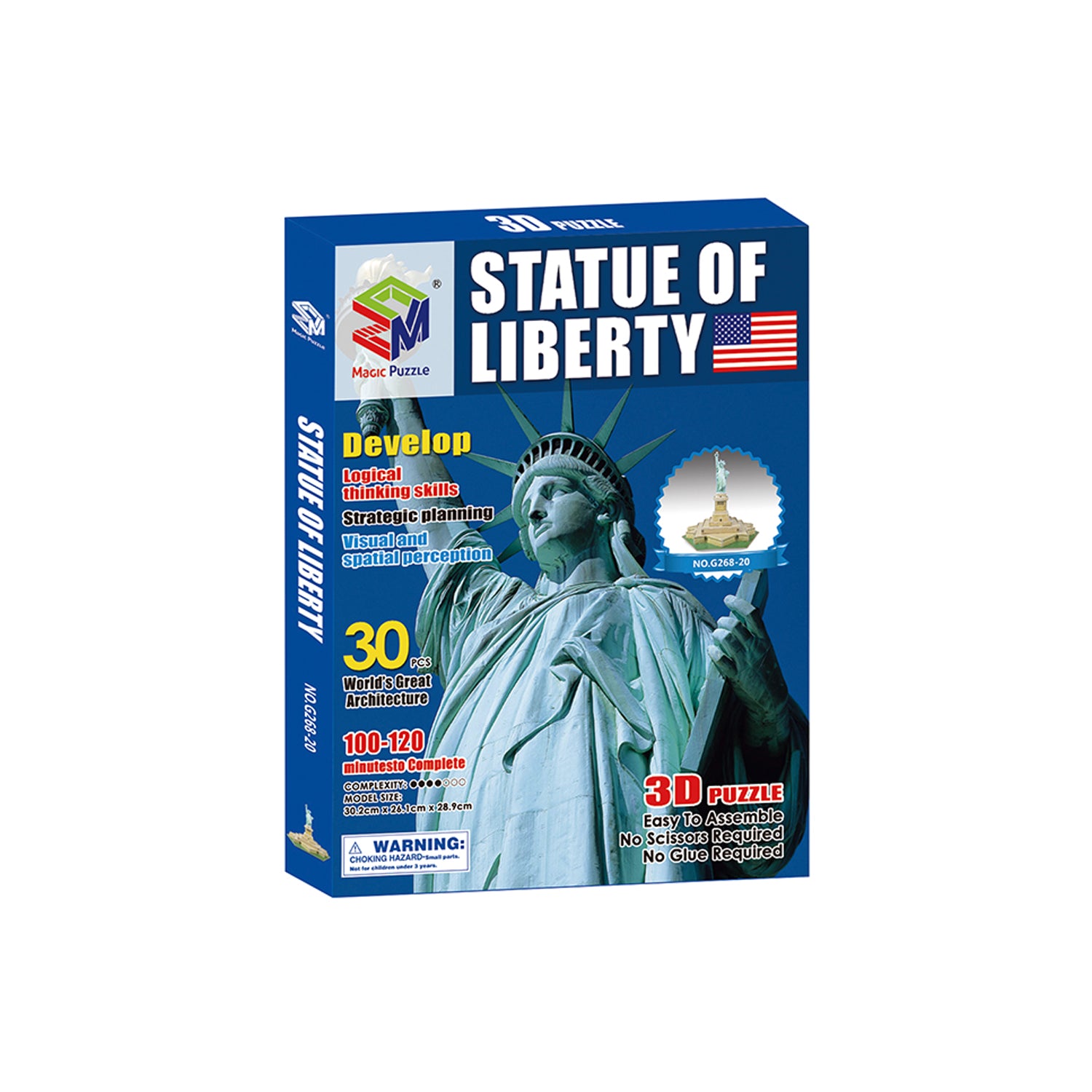 DIY Statue of Liberty Puzzle 3D Paper Puzzle Architecture Model Kit | Nikpuzzles