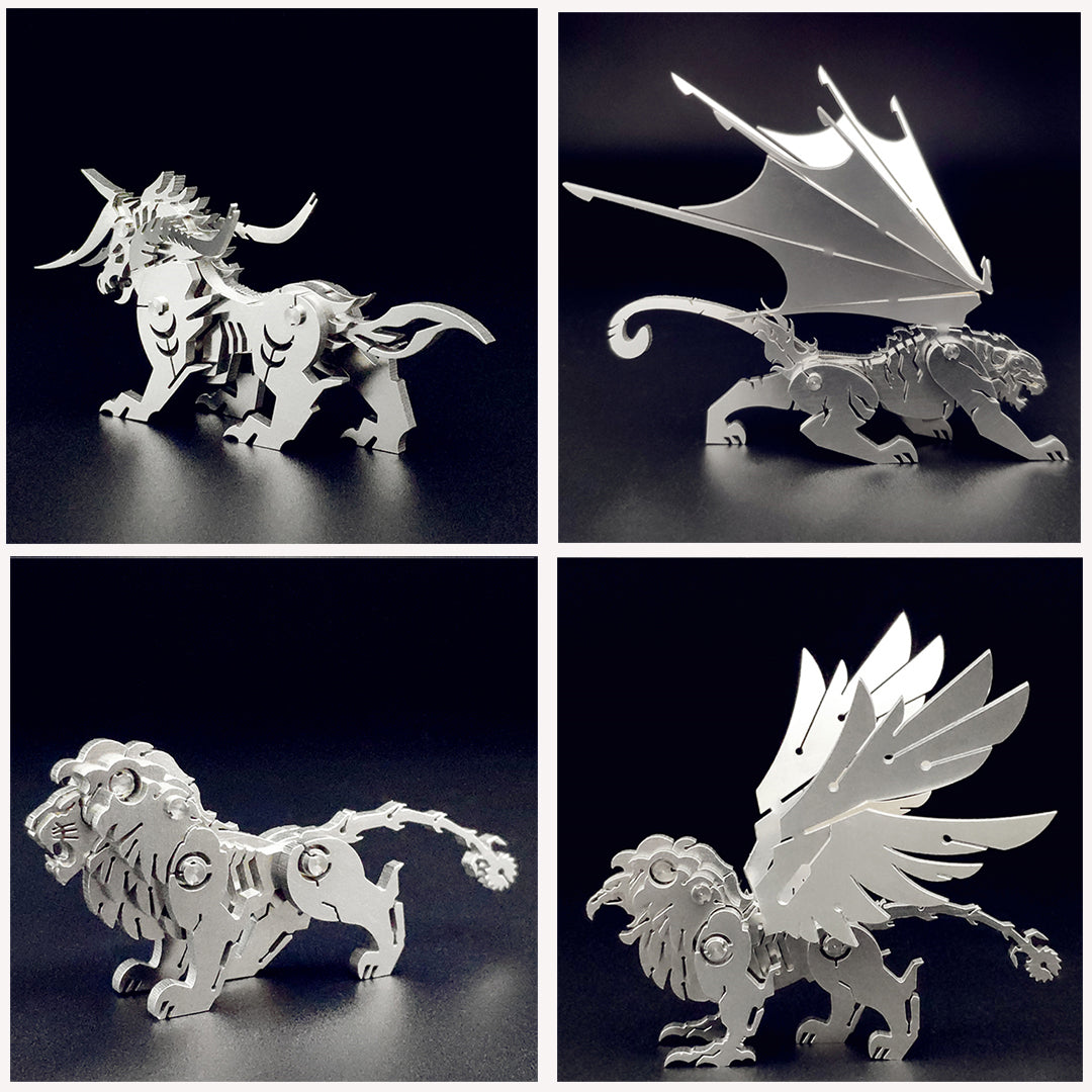 DIY Assembly Model Mechanical Wild Kings Set 3D Metal Puzzle Model Kit | Nikpuzzles