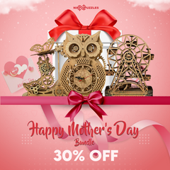 Mother's Day Special Bundle DIY 3D Wooden Mechanical Puzzle Construction Kit | Nikpuzzles