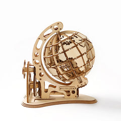 DIY Wooden Globe 3D Wooden Mechanical Puzzle Construction Kit | Nikpuzzles